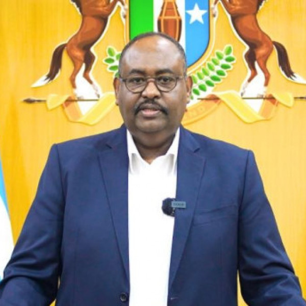 Puntland President Said Abdullahi Deni speaking in Garacad, Aug 31, 2026, rejecting foreign intervention on Puntland's coast